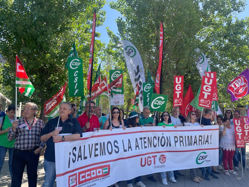 Nueva movilización de CSIF, CCOO y UGT en Granada ante Ia falta de respuestas de Ia Consejería de Salud para la Atención Primaria
