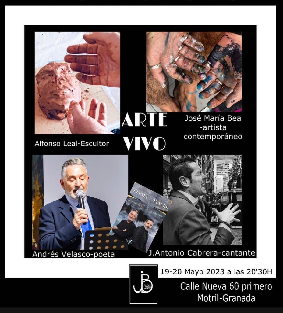 Motril estrena hoy viernes 'Arte Vivo', un espectáculo que aúna poesía, pintura, cante y escultura en directo