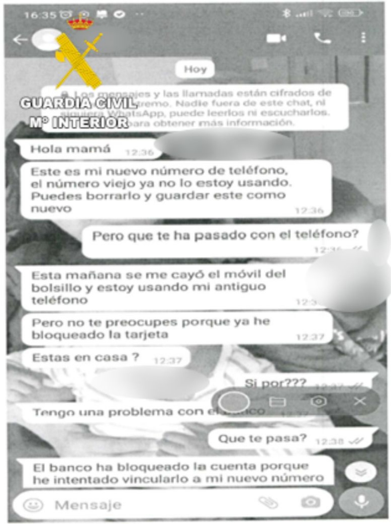 Detenido un joven por participar en cuatro estafas del 'falso hijo en peligro' de los que obtuvo 10.000 euros