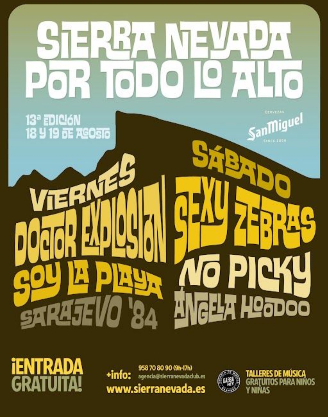 El XIII Festival Sierra Nevada Por Todo Lo Alto traerá un fin de semana de rock y altura del 18 al 19 de agosto