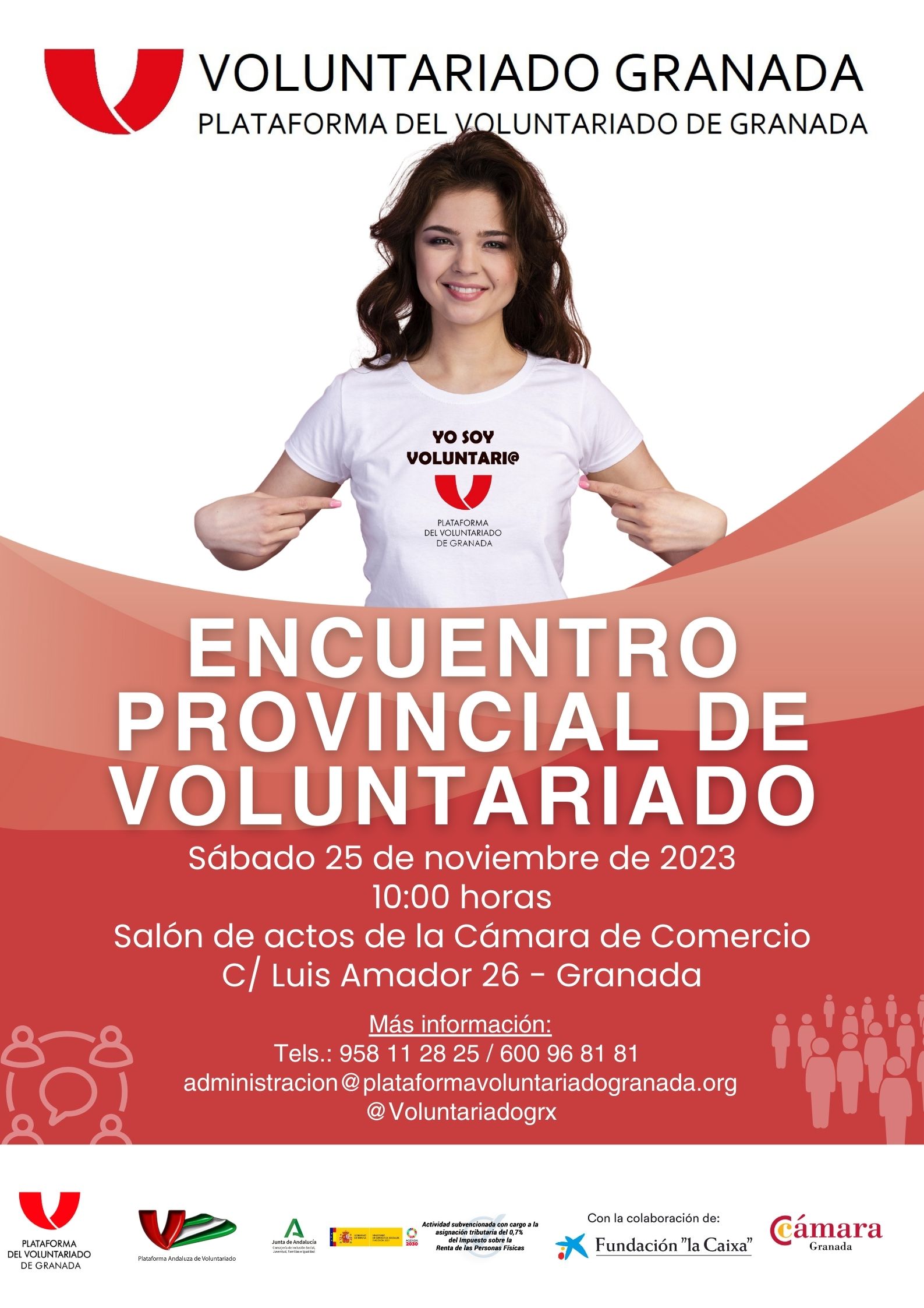 El Encuentro Provincial de Voluntariado 2023 tendrá lugar este sábado en Granada