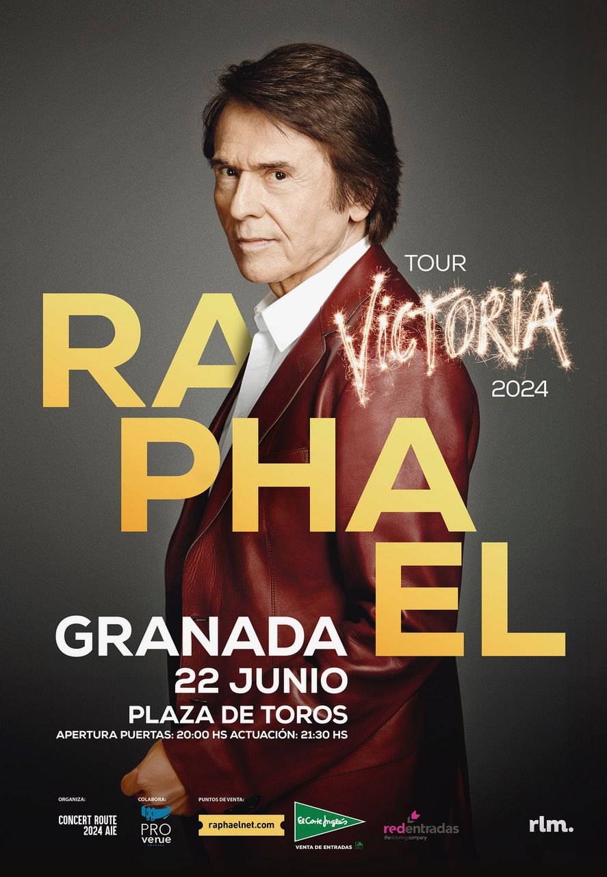 Cambio de fecha y recinto del concierto de Raphael en Granada
