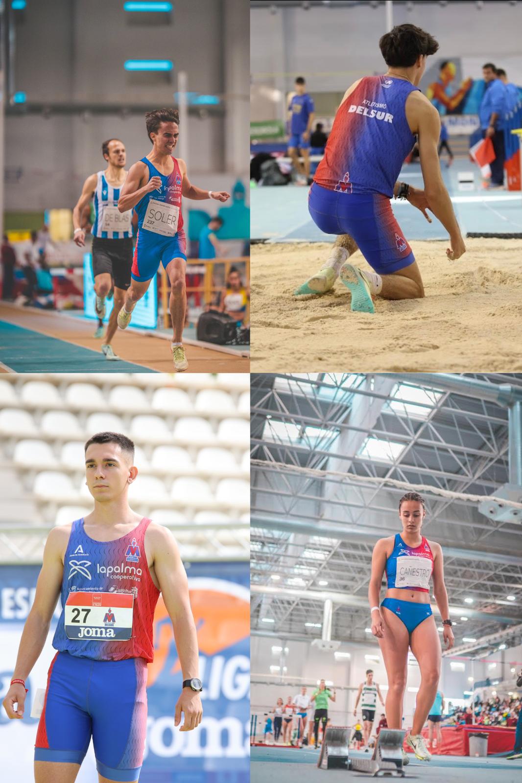 Cuatro atletas del Atletismo Delsur-Cooperativa la Palma en el campeonato de España sub23
