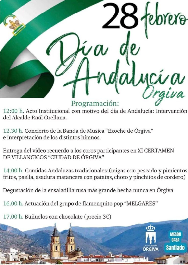 Órgiva presenta las actividades de cara al Día de Andalucía centradas en la gastronomía y la música
