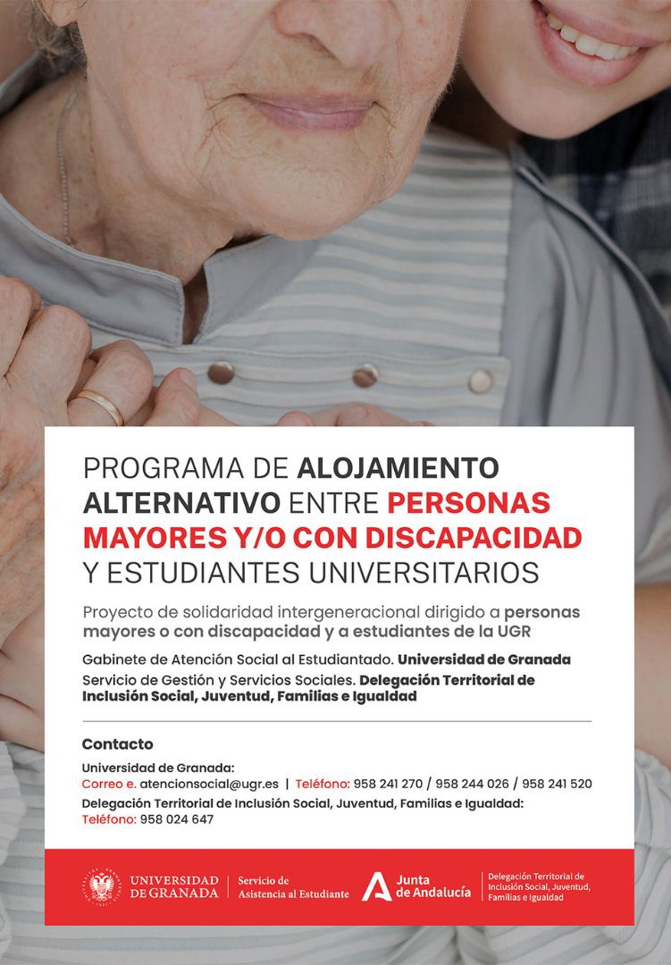 La Universidad de Granada promueve un ao ms un programa de alojamiento compartido entre sus estudiantes y personas mayores o con discapacidad 