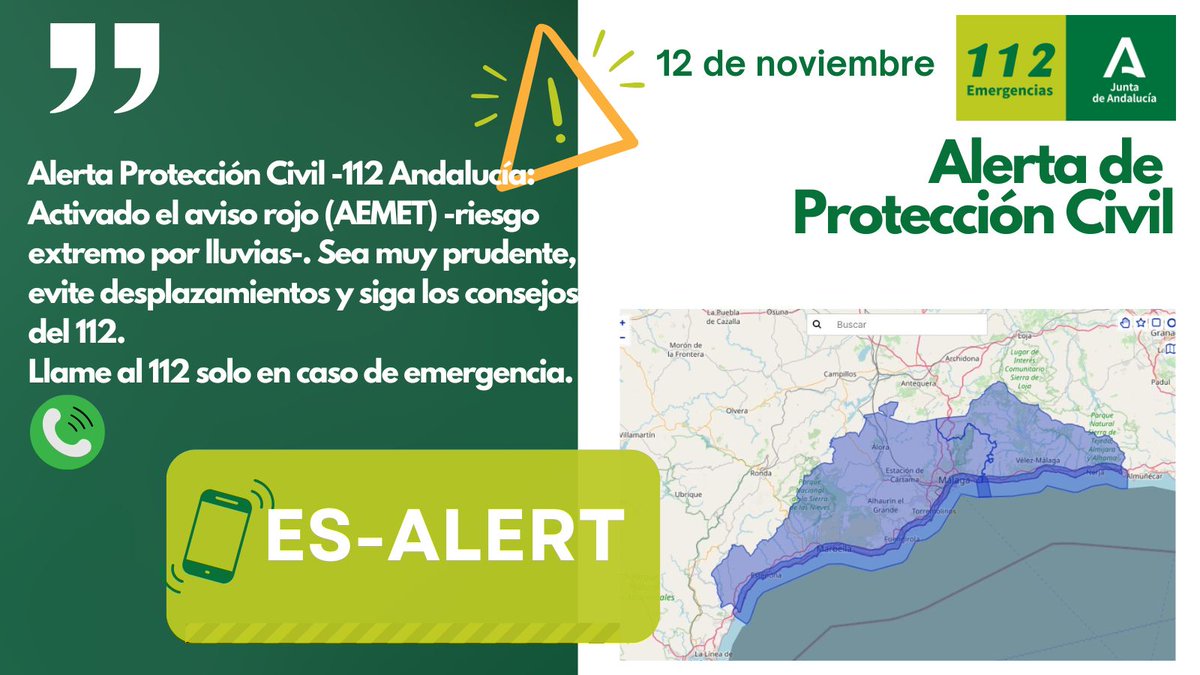 El 112 destaca que ha sido una noche marcada por el buen funcionamiento de las medidas adoptadas en las alertas