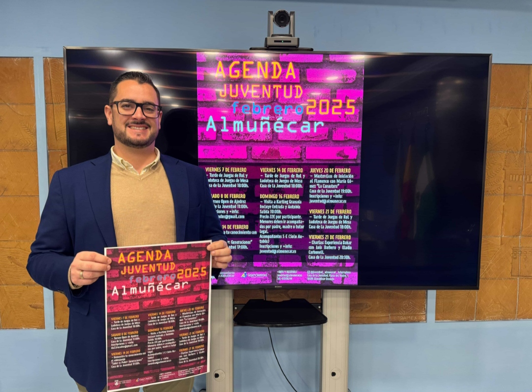 Francisco Rodríguez presenta la agenda juvenil de febrero en Almuñécar