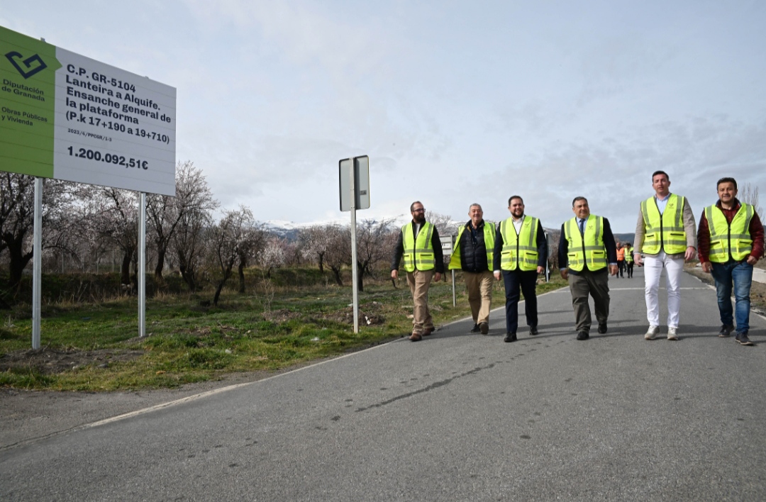 Diputación financia con más de 1,2 millones de euros la mejora de la carretera que une Lanteira y Alquife
