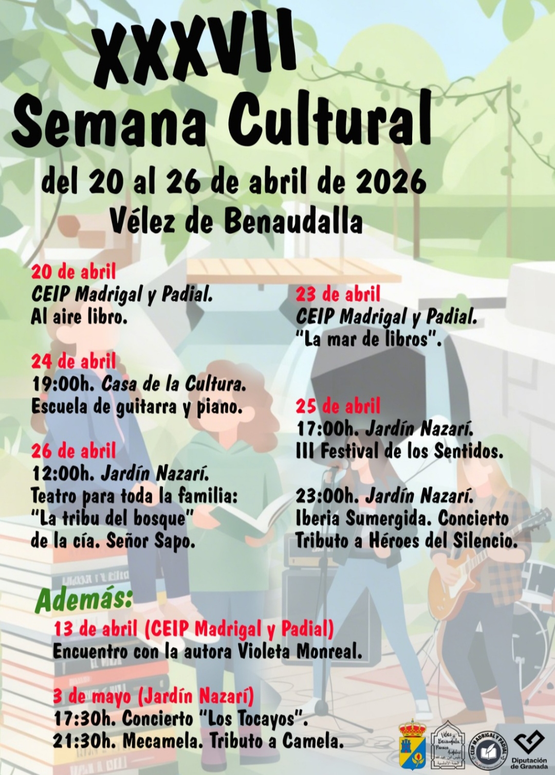 El III Festival de los Sentidos y un tributo a Héroes del Silencio a cargo de Iberia Sumergida marcan la celebración de la XXXVII Semana Cultural de Vélez de Benaudalla  
