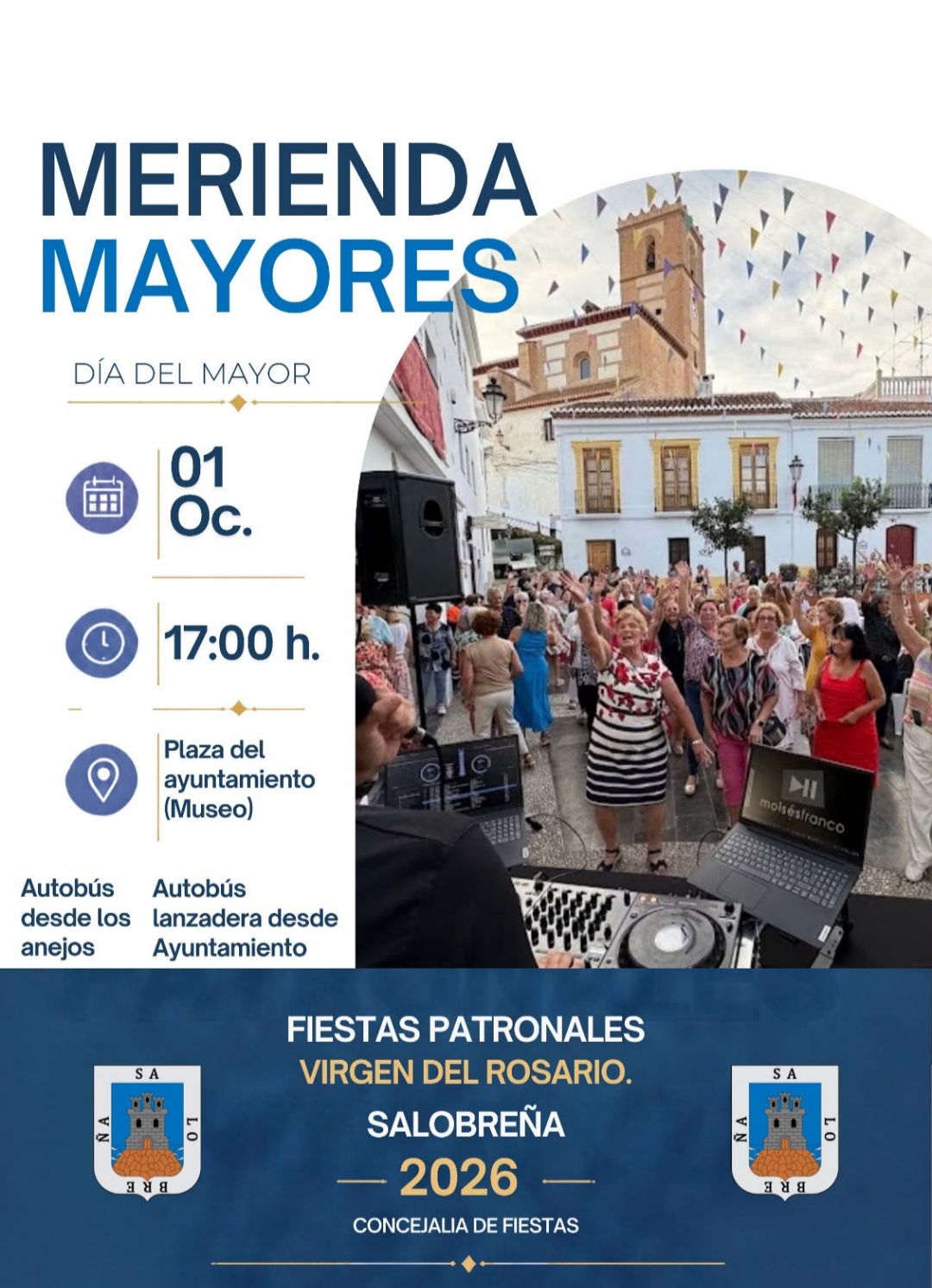 Las Fiestas de Rosario 2026 de Salobreña se inician hoy con la merienda de los mayores y el pregón oficial a cargo de Antonio Martín Tarifa
