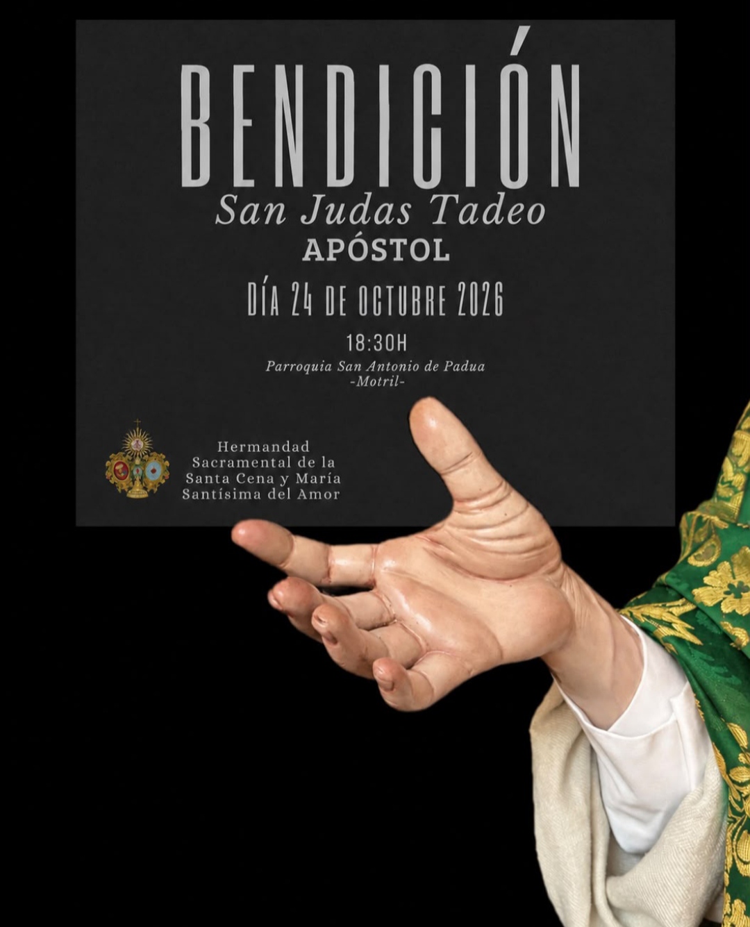 La parroquia de San Antonio de Padua de Motril acogerá el próximo 24 de octubre la bendición de San Judas Tadeo Apóstol