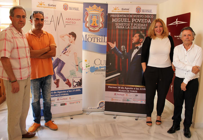 Abraham Mateo, Miguel Poveda y el Tropical Funk Festival completarán la agenda de conciertos veraniegos de Motril