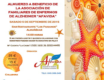 El colectivo sexitano Afavida celebra este sábado un almuerzo benéfico 