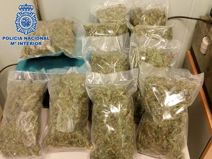 La Policía Nacional realiza dos operaciones contra el tráfico internacional de drogas, concretamente marihuana 
