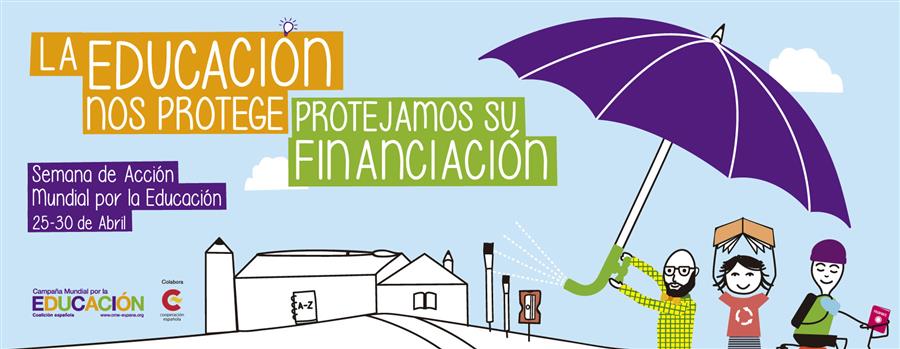 Cientos de escolares granadinos se movilizan a favor de la Campaña Mundial por la Educación para recordar a los Gobiernos que están comprometidos internacionalmente a financiar el derecho a la educación