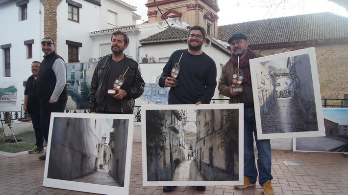 El malagueño Adrián Francisco Marmolejo ganador del V Certamen de Pintura Rápida de Güéjar Sierra