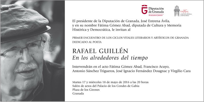 Diputación inicia el primer encuentro de los Ciclos vitales literarios y artísticos dedicado a Rafael Guillén y Antonio Carvajal 