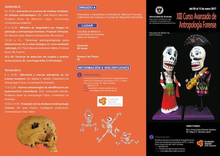 Comienza el XIII Curso Avanzado de Antropología Forense en la Facultad de Medicina