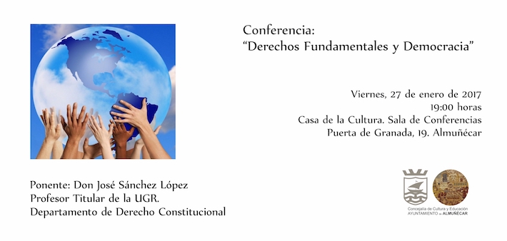 El profesor de la UGR S�nchez L�pez habla este viernes  en Almu��car sobre Derechos Fundamentales y Democracia.