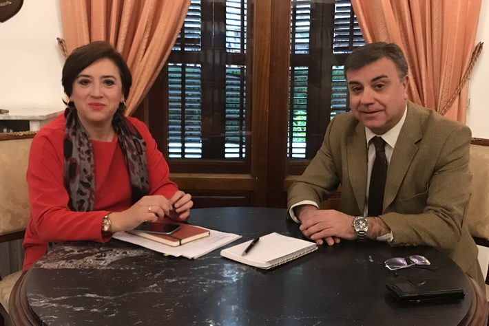 Visita institucional entre el subdelegado del Gobierno y la delegada provincial de la Junta de Andalucía    