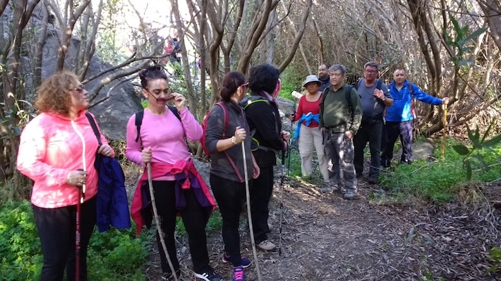 Medio centenar de senderistas sexitanos realizaron ruta por los cañones de la Axarquía
