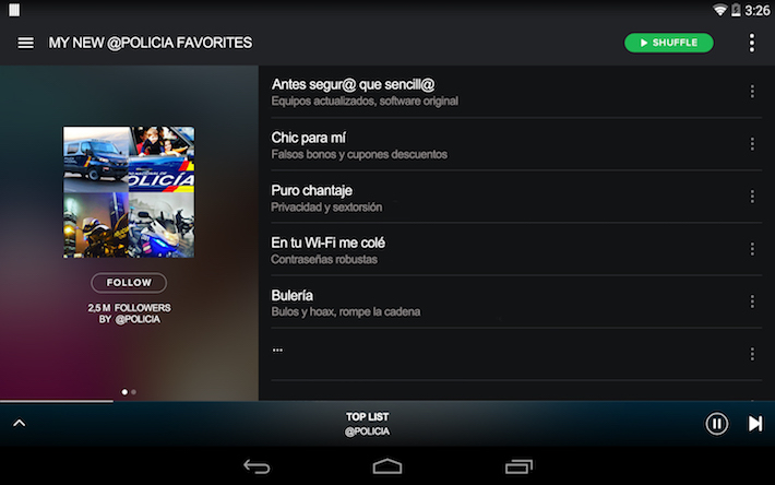 La Polica Nacional crea la playlist ms cool para maximizar tu seguridad en Internet