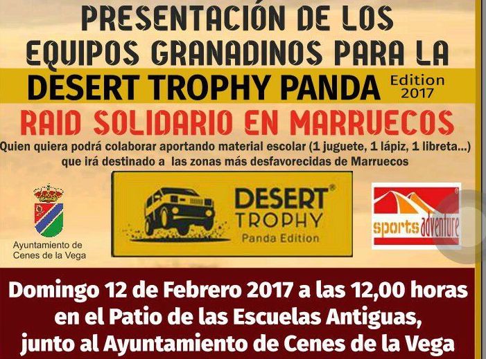 Un piloto cenero participará en Marruecos en un Raid Solidario, la Desert Trophy Panda