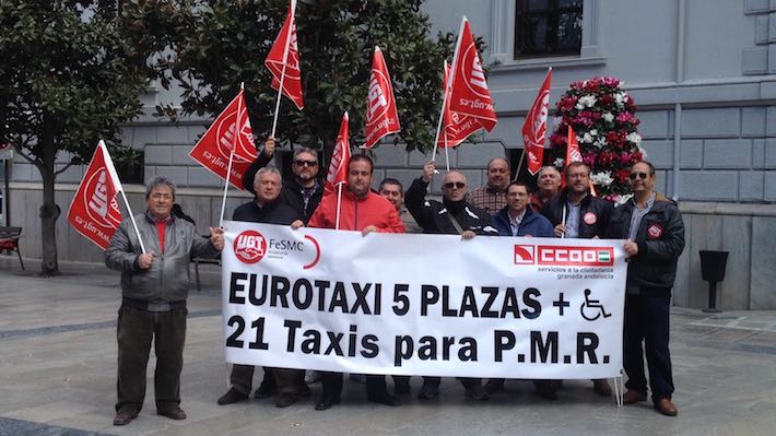 UGT critica que con el dficit de taxis que hay en Granada, se adapten 21 licencias ya existentes para Eurotaxis, en vez de otorgar nuevas