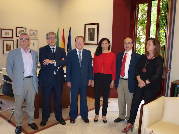 De Llera traslada a la Plataforma Juntos por Granada el apoyo de la Junta a ubicar en esa ciudad las nuevas secciones del TSJA 