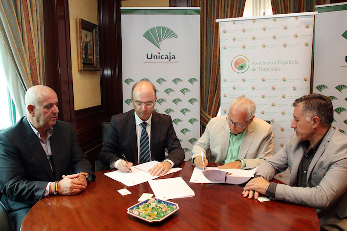 Unicaja Banco firma un convenio con la Asociación Española de Productores de Frutas Tropicales del que se beneficiarán más de 300 agricultores