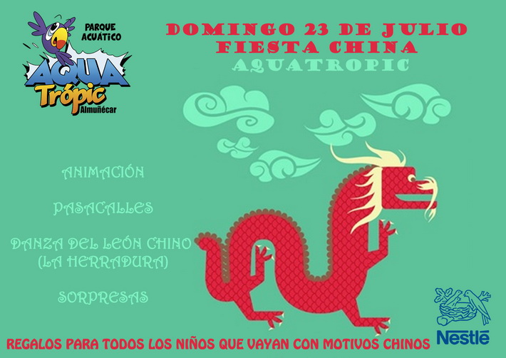 Este fin de semana, Aquatropic celebra la fiesta del Dragón convirtiendo el parque en un popular barrio chino.