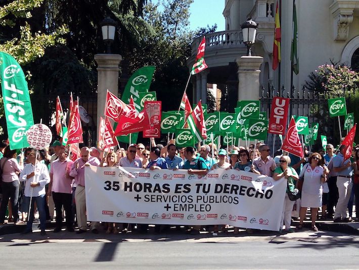 Los Sindicatos mayoritarios de Granada en el sector pblico andaluz reclaman el mantenimiento de las 35 horas