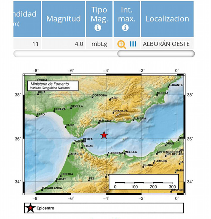 La Costa Tropical se tambalea por un terremoto de 4,1