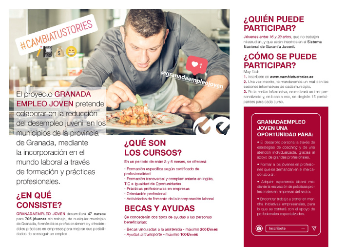 Salobreña se une al proyecto 'Granada Empleo Joven' bajo el hashtag #CAMBIATUSTORIES