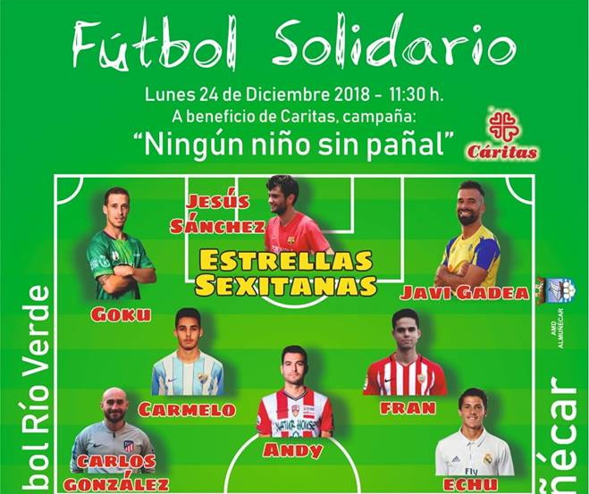 Les recordamos que Almu��car celebra ma�ana un encuentro de f�tbol solidario con las estrellas sexitanas y combinado de equipos locales