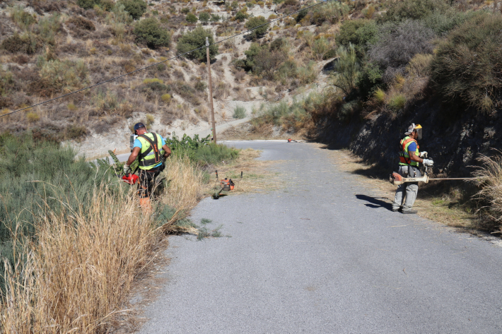 El Consistorio sexitano trabaja en la limpieza y desbroce del Camino de R�o Jate 