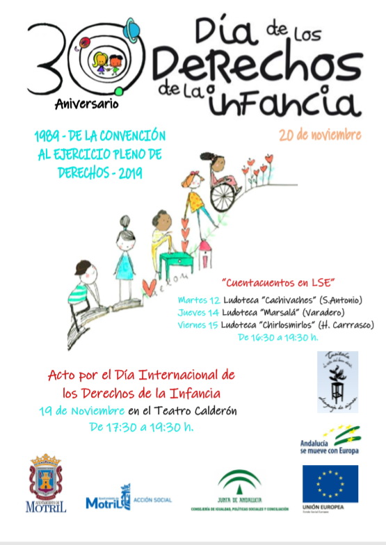 Motril celebra el Día Internacional de los Derechos de la Infancia el próximo 19 de noviembre