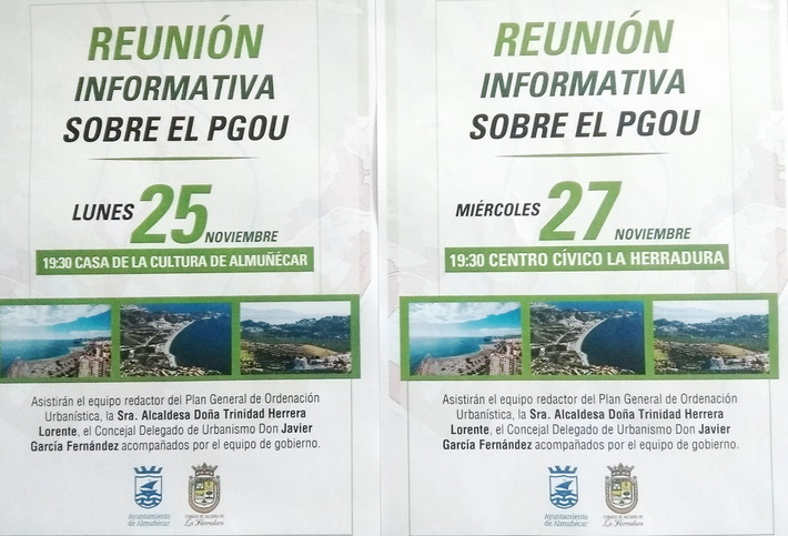 El Ayuntamiento sexitano celebrará charlas informativas sobre la Revisión el PGOU en Almuñécar y La Herradura
