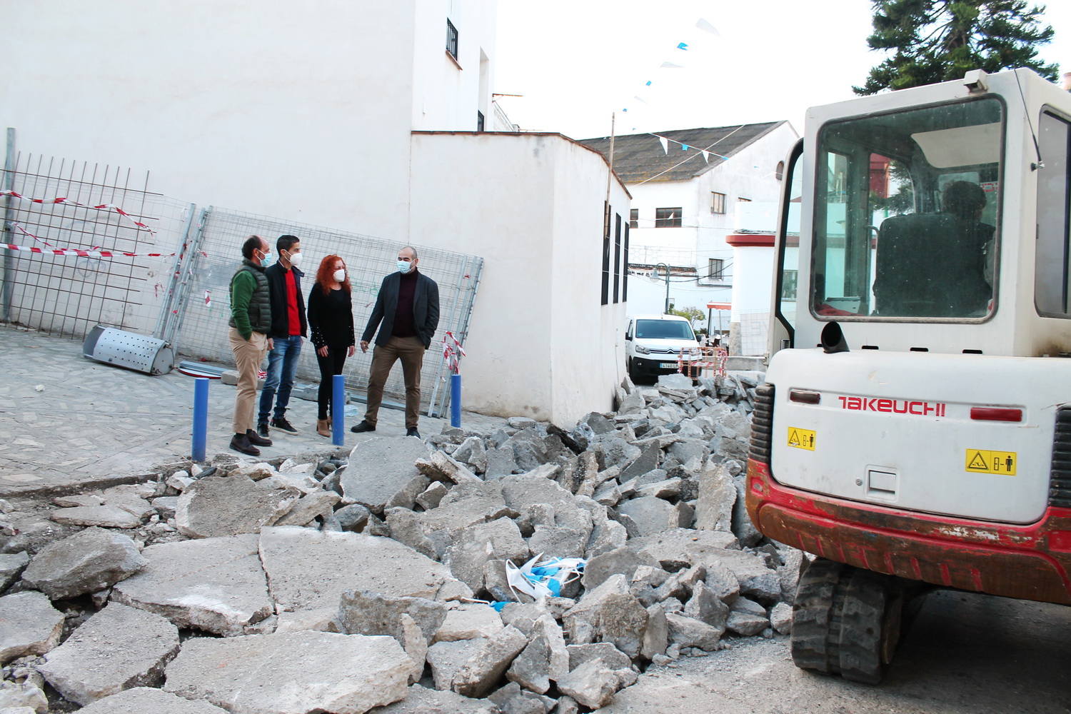 Las obras de rehabilitación de la calle Ramblilla de la Caleta entran en su recta final 