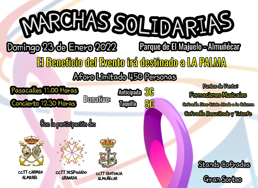 Marchas de Semana Santa a favor de La Palma este domingo en Almuñécar