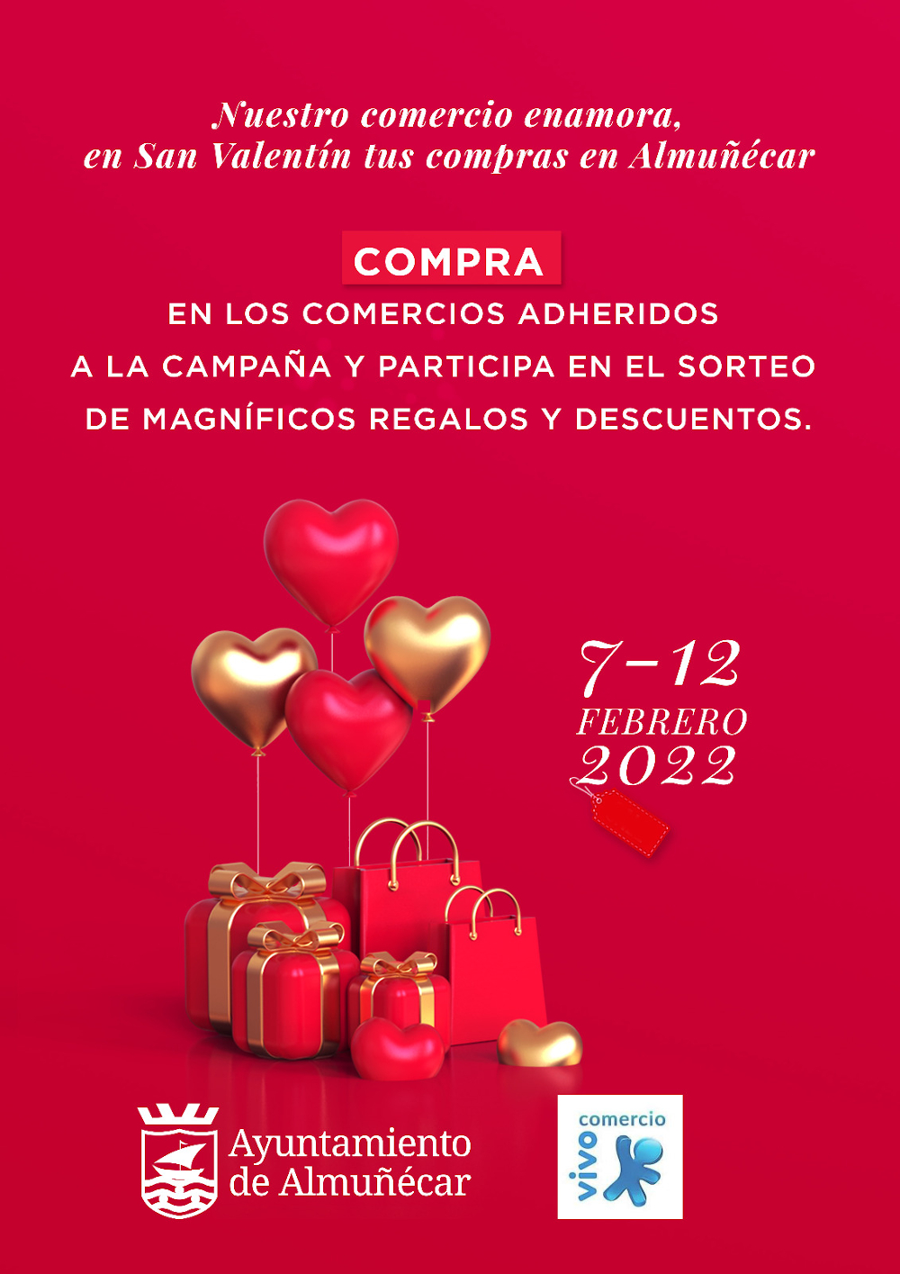 La Asociación Comercio Vivo y el Ayuntamiento de Almuñécar celebran la 'Campaña de San Valentín' con 55 comercios participantes