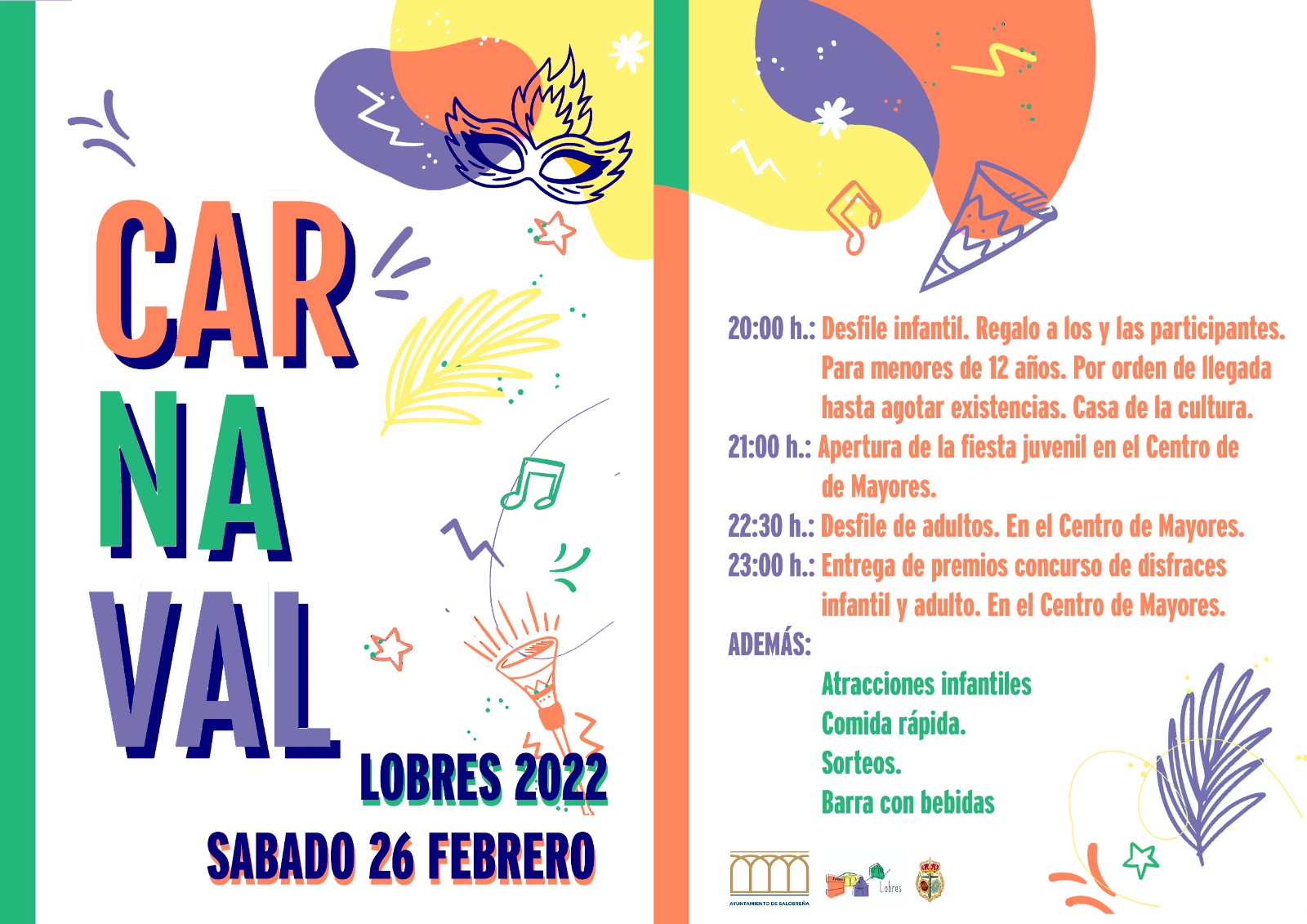 Lobres celebra una animada pero segura Fiesta de Carnaval.