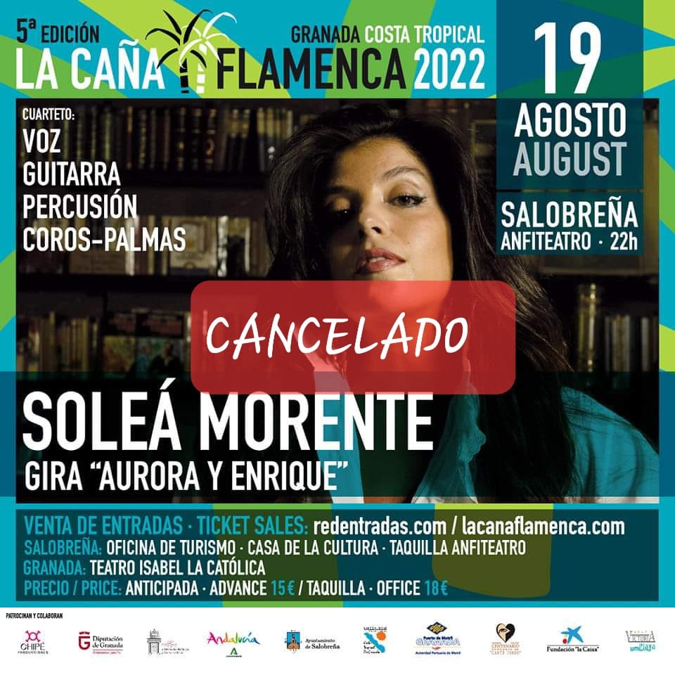 Aplazado el concierto de Soleá Morente en Salobreña por razones de salud de la cantante