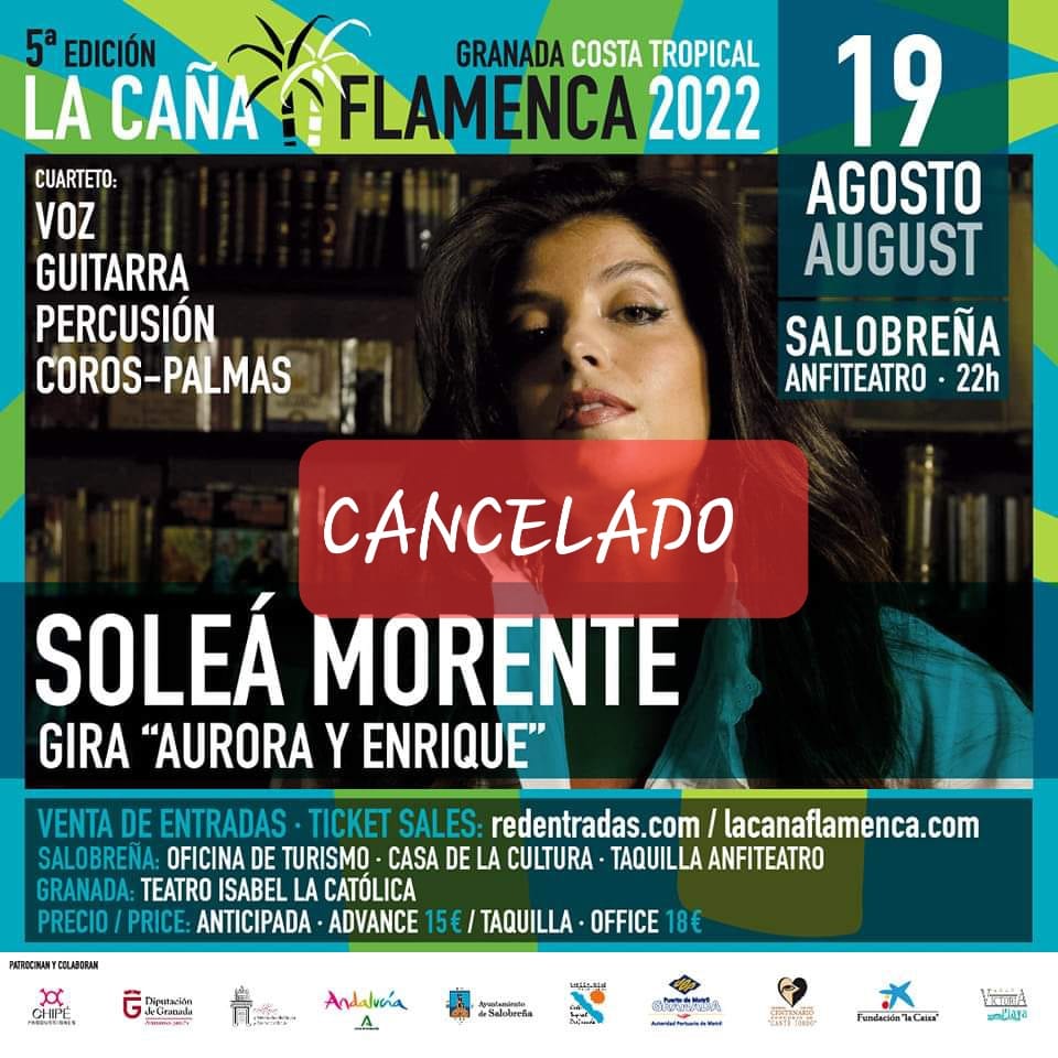 Aplazado el concierto de Sole Morente en Salobrea por razones de salud de la cantante