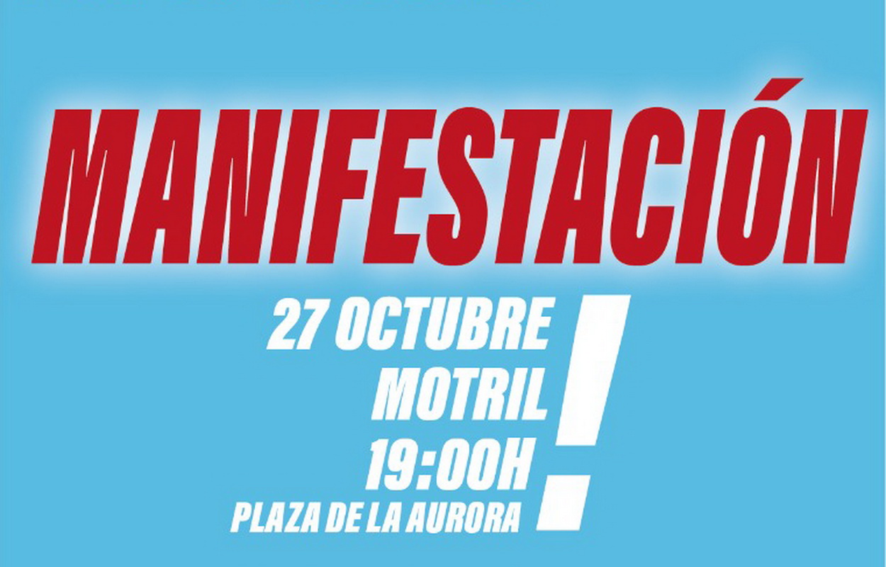 Este jueves a las 19,00h. se convoca a los vecinos de la comarca a una manifestacin por las infraestructuras de la Costa Tropical que tendr lugar en Motril